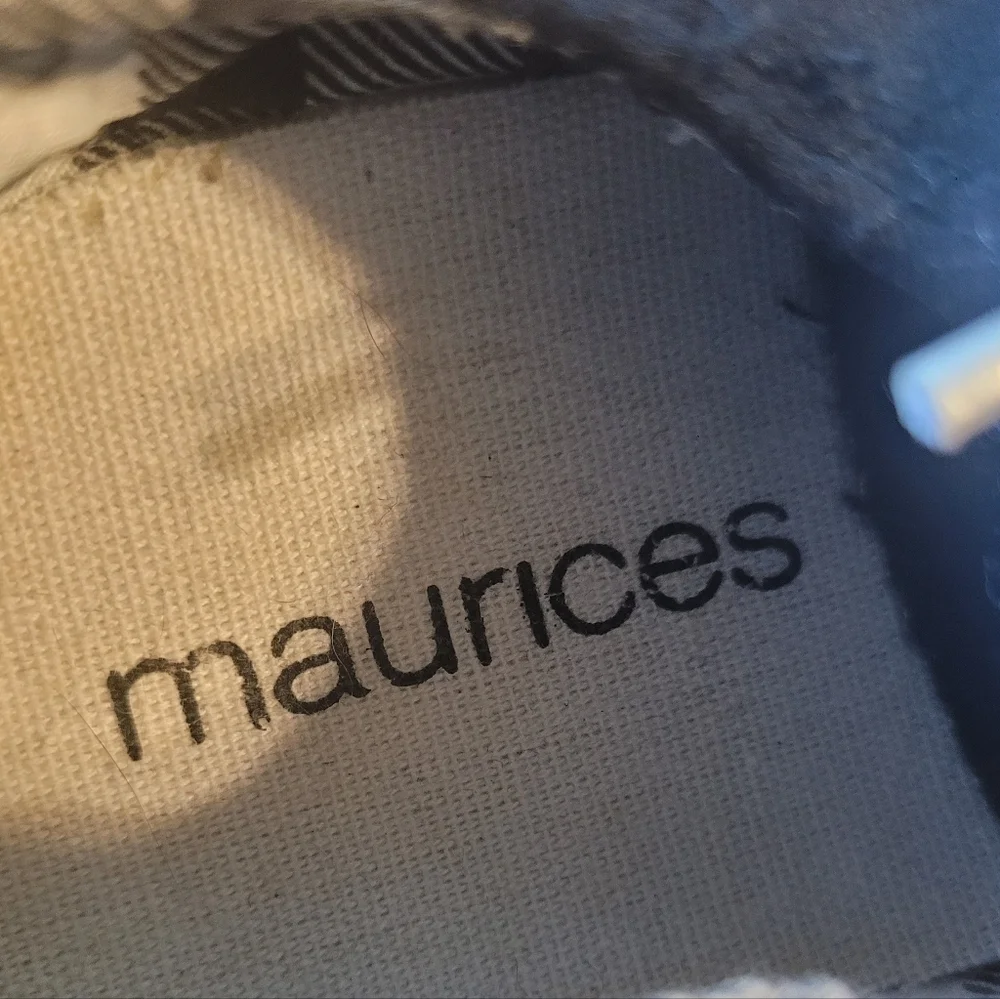 Maurices Women's Black and White Lace-Up Tennis Shoes